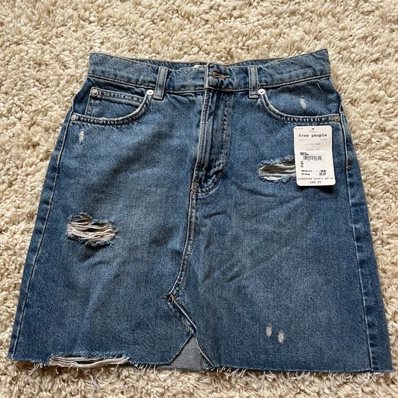 Free People Denim Skirt NWT - Picture 2 of 3
